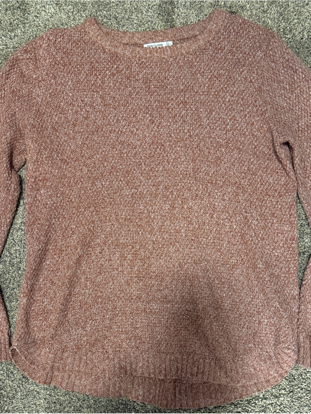 Pink Clover Marled Mauve Crewneck Sweater